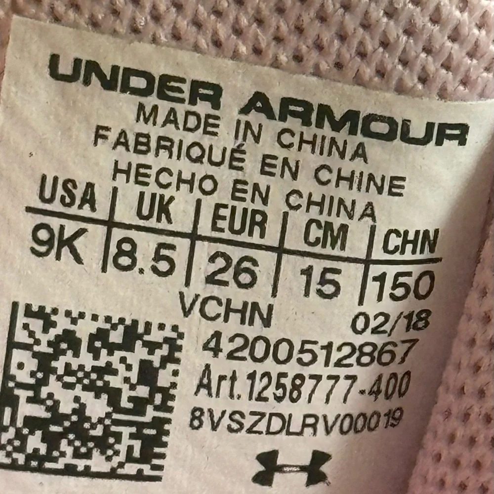 Under Armour Kids' Sneakers in Light Blue‎ and Pink